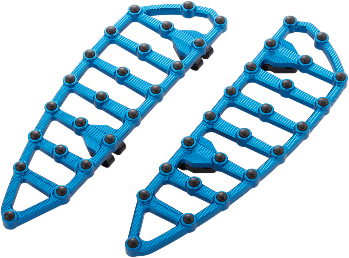 Arlen Ness MX Blue Driver Floorboards for 1980-2024 Harley Touring Softail