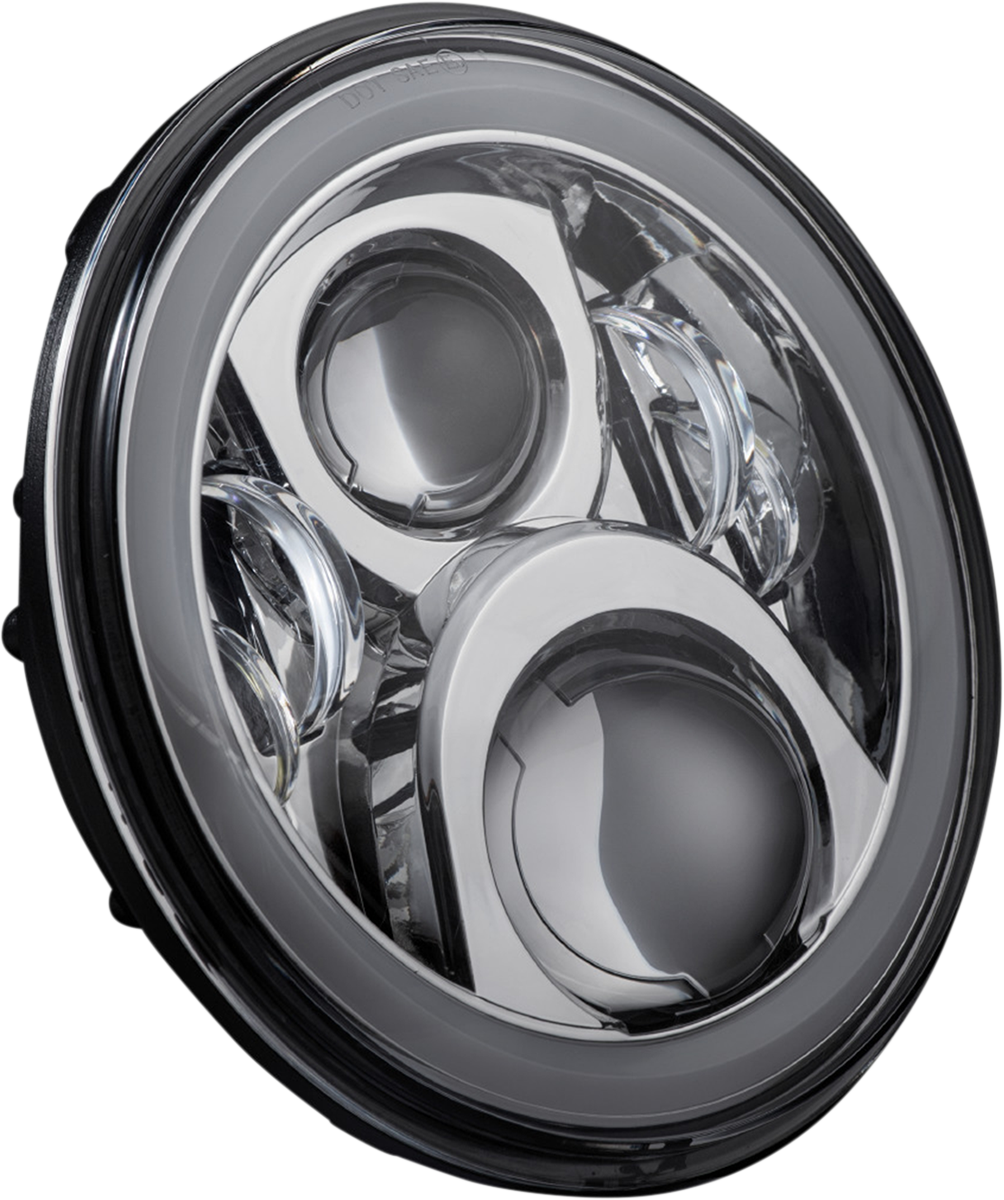 Custom Dynamics Chrome 7" Halo LED Headlight for 1986-24 Harley Touring Softail