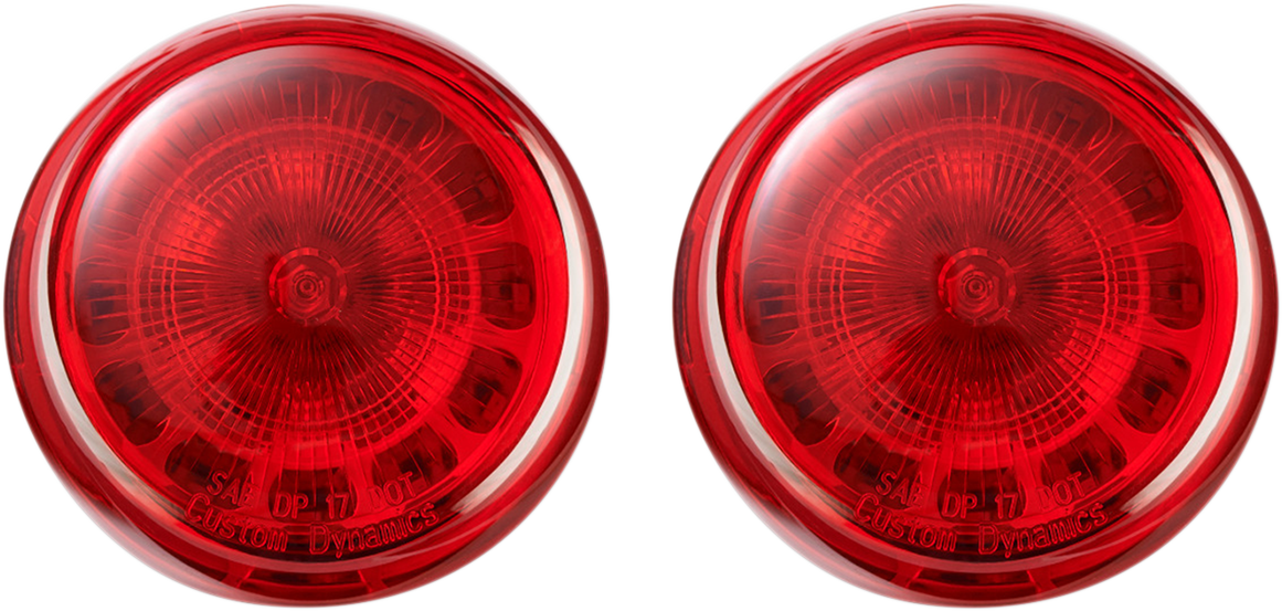 Custom Dynamics Rear 1156 Red Rear LED Probeam Turn Signal Inserts for Harley