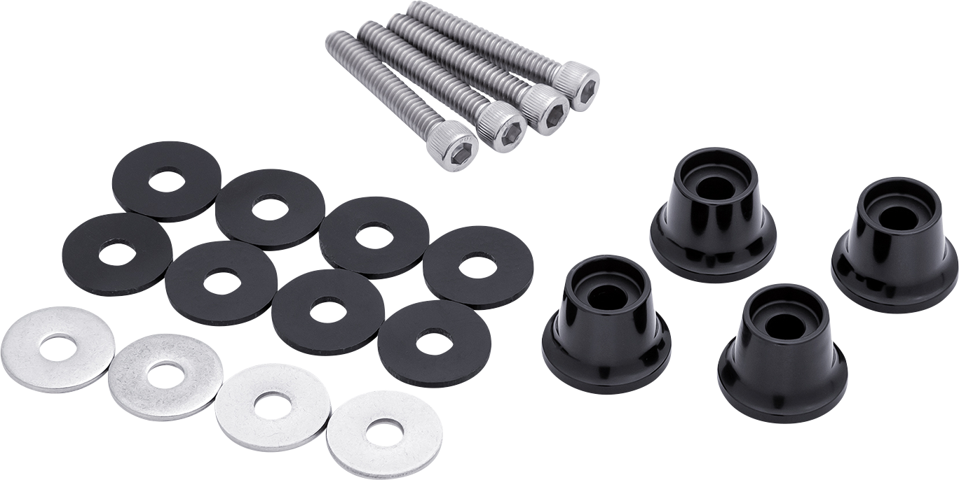 Ciro Black 1/2" Luggage Tour Rack Lift Kit fits Harley Davidson Motorcycles