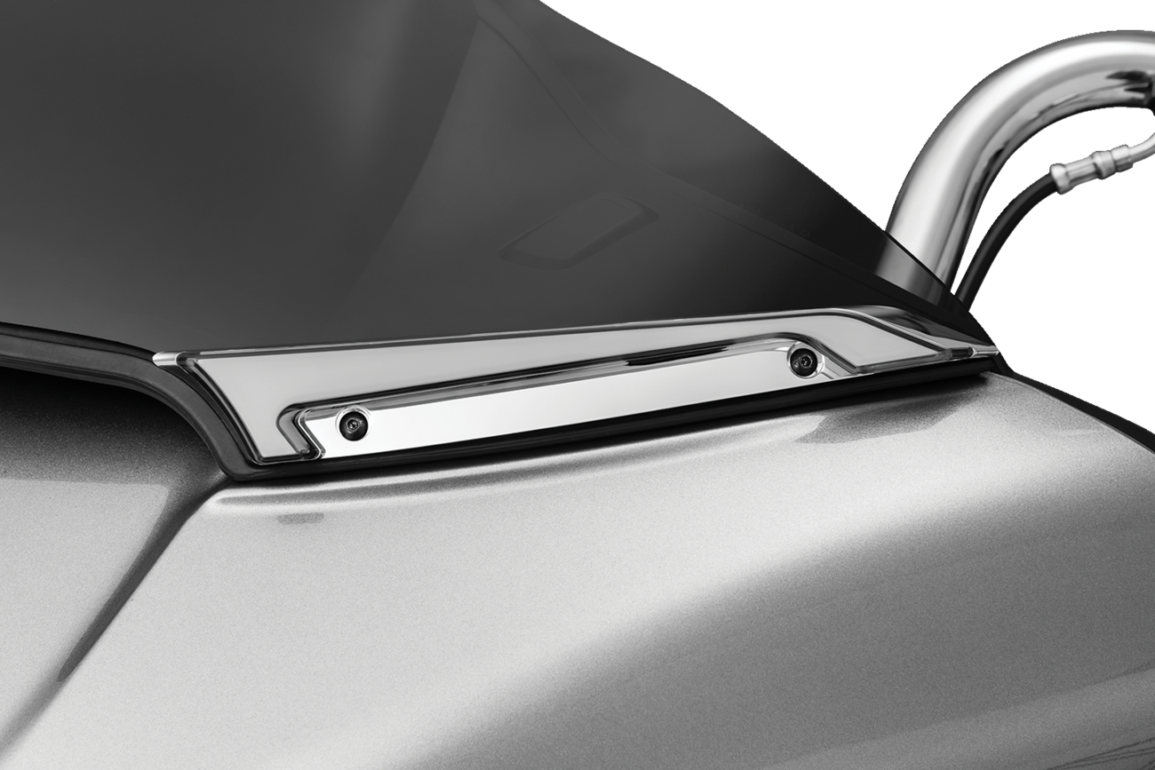 Kuryakyn Tracer LED Chrome Windshield Trim Lights for 2015-23 Harley Road Glide