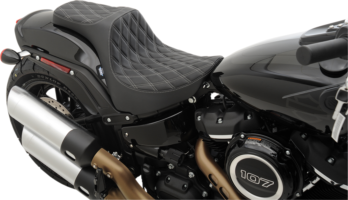 Drag Specialties Predator III Diamond Seat 2018-23 Harley Softail Fat Bob FXFB