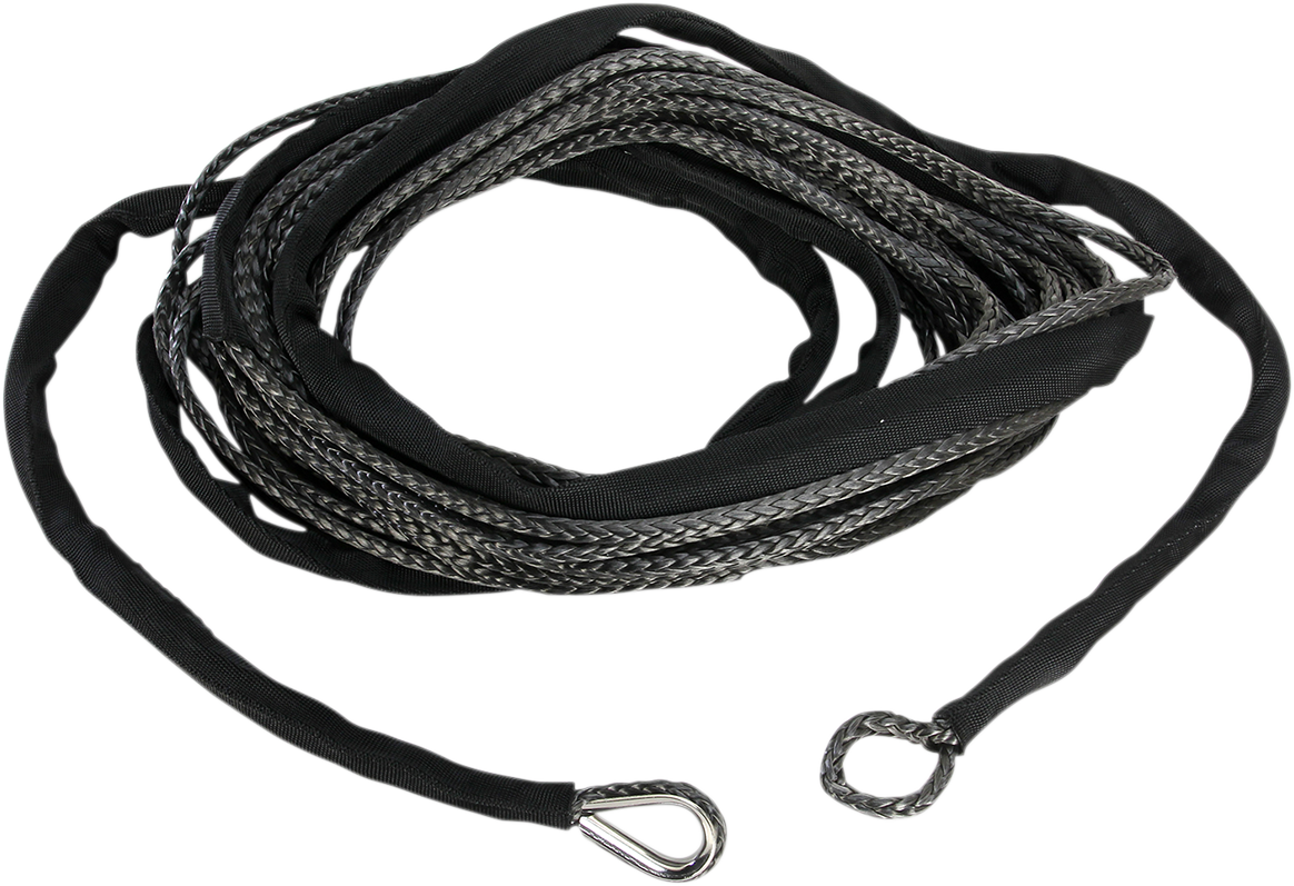 Moose Utility Black 1/4" x 50' Synthetic Universal ATV Winch Rope Cable