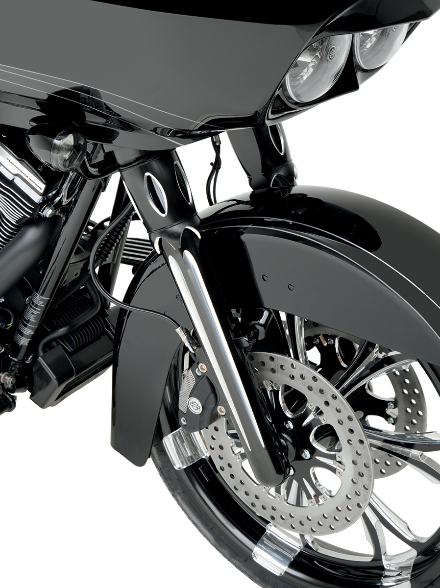 Arlen Ness Black Fork Hot Legs Deep Cut Dual Disc for 2008-2013 Harley Touring
