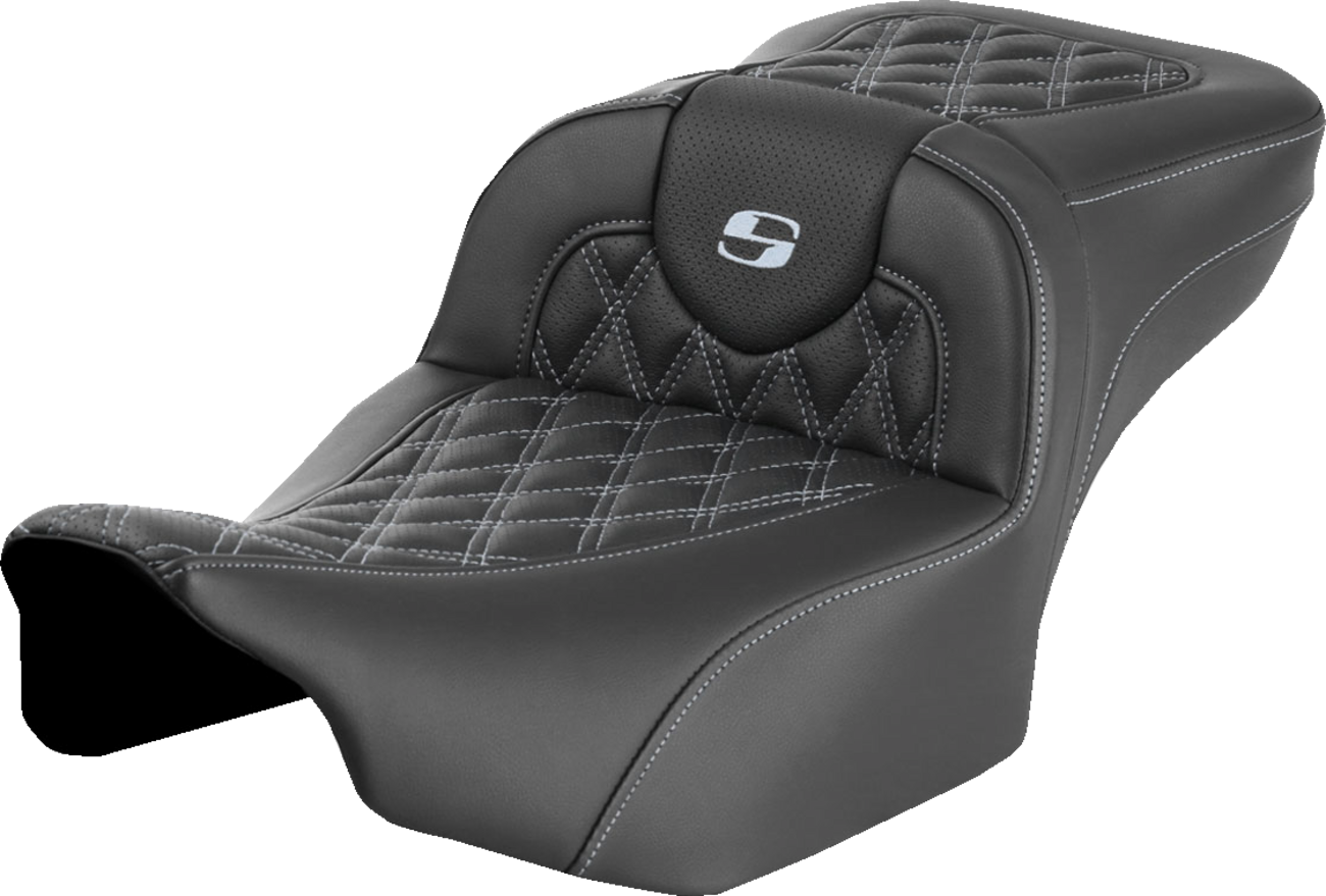 Saddlemen Roadsofa Silver Lattice Extended Gel Seat for 2023-2025 Harley Touring