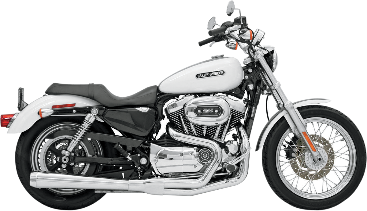 Bassani 2-1 Chrome Road Rage Megaphone Exhaust for 04-13 Harley Sportster XL XLL