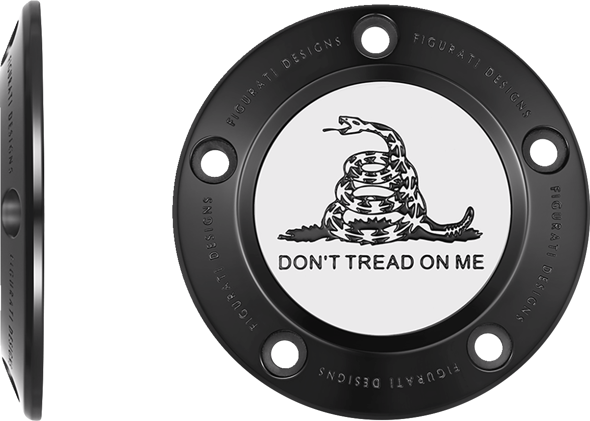 Figurati Designs Don't Tread on Me Black Timing Cover for 1999-2017 Harley
