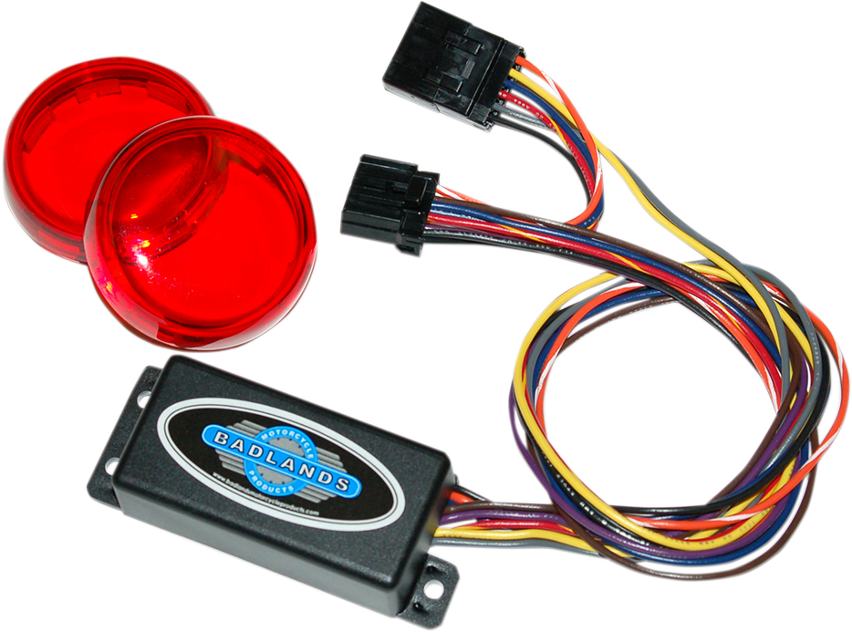 Badlands Illuminator Lighting Control Module Red Lens 2004-2008 Harley Sportster