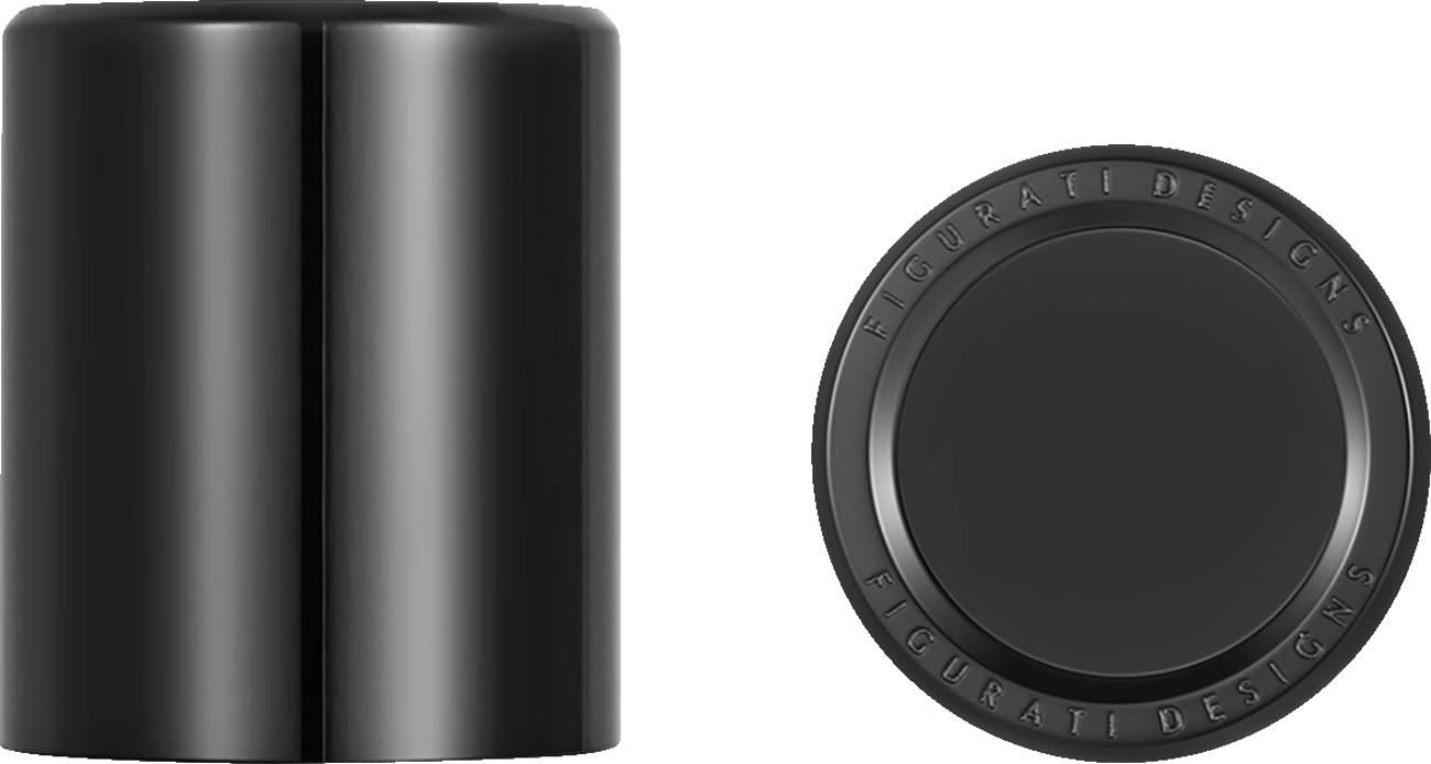 Figurati Smooth Black Medium Magnetic Docking Hardware Covers for Harley