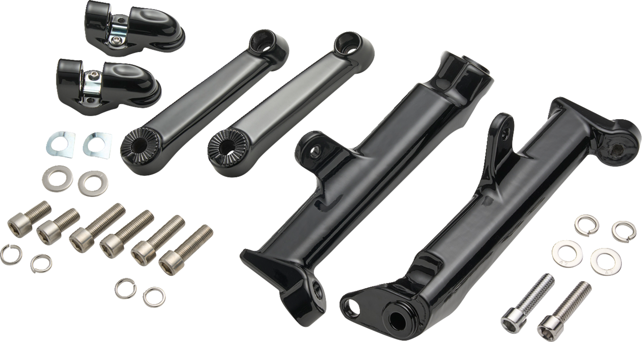 Ciro Black Highway Cruise Frame Foot Peg Mount Kit fits 2009-24 Harley Touring