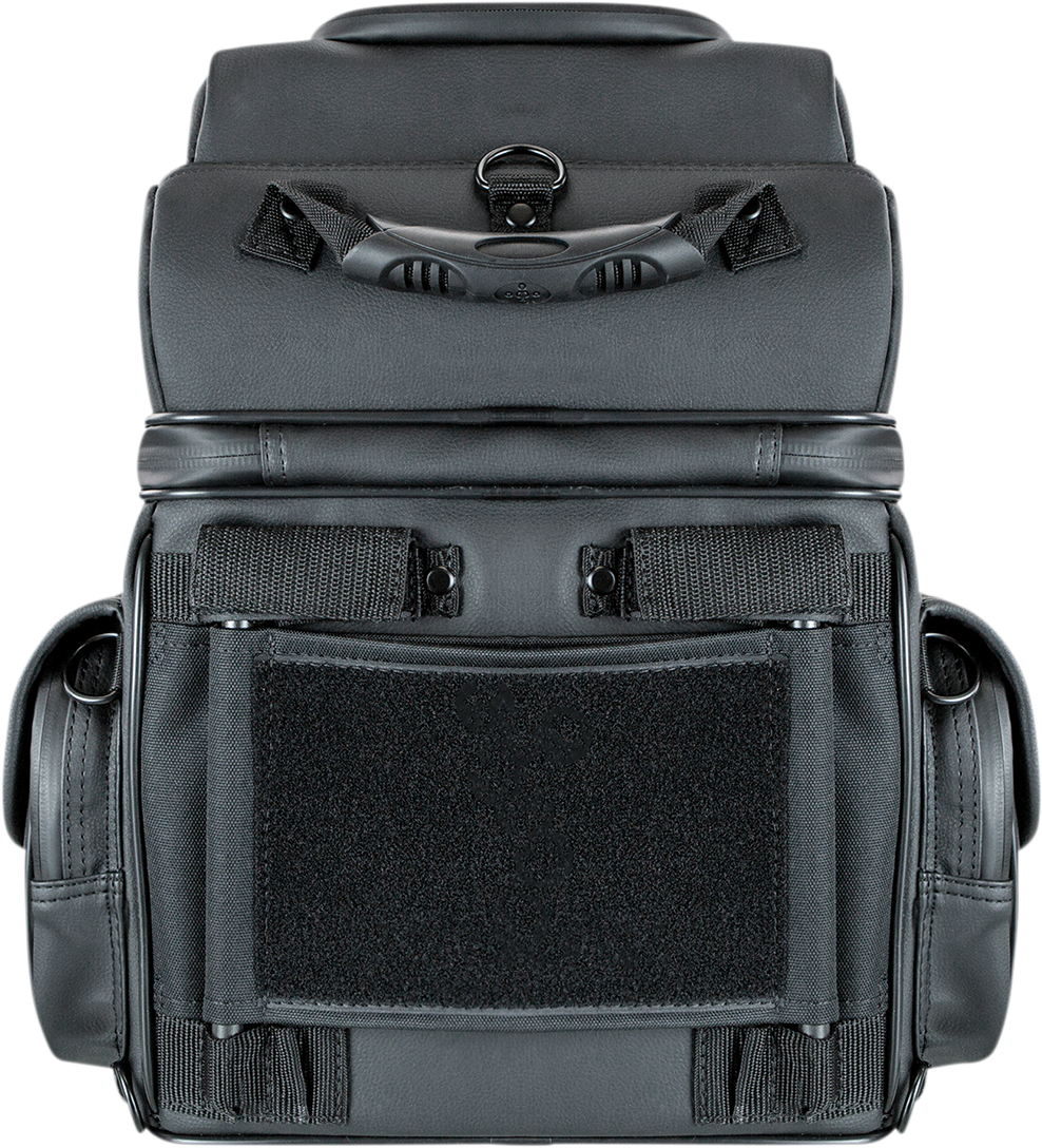 Saddlemen BR1800D Black Rear Motorcycle Sissy Bar Bag Luggage fits Harley