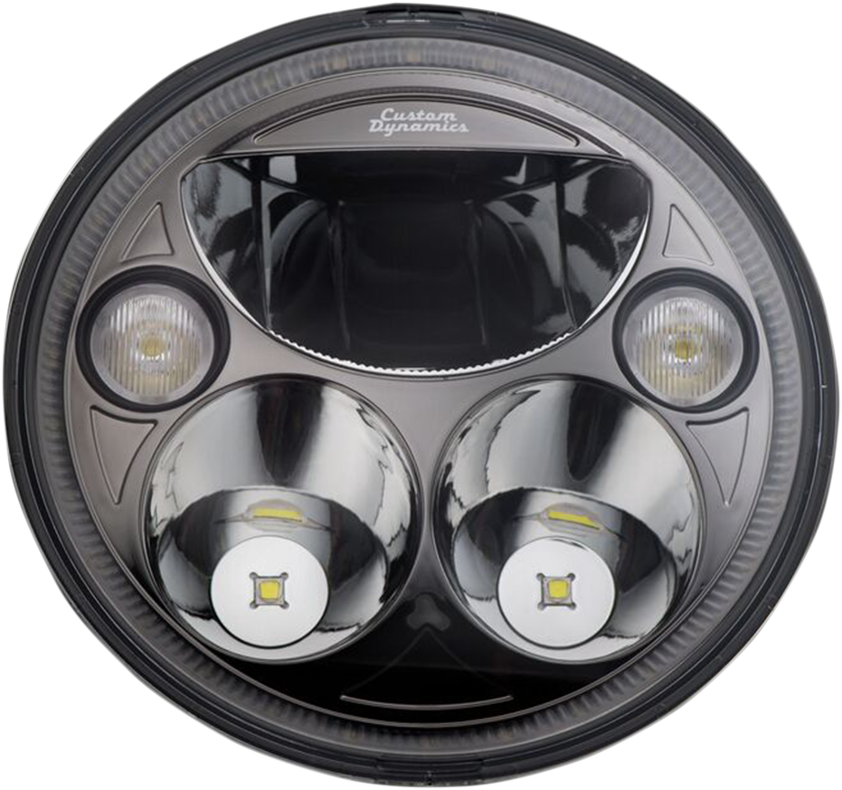 Custom Dynamics Black Trubeam 7" LED Headlight 2015-23 Indian Springfield Chief