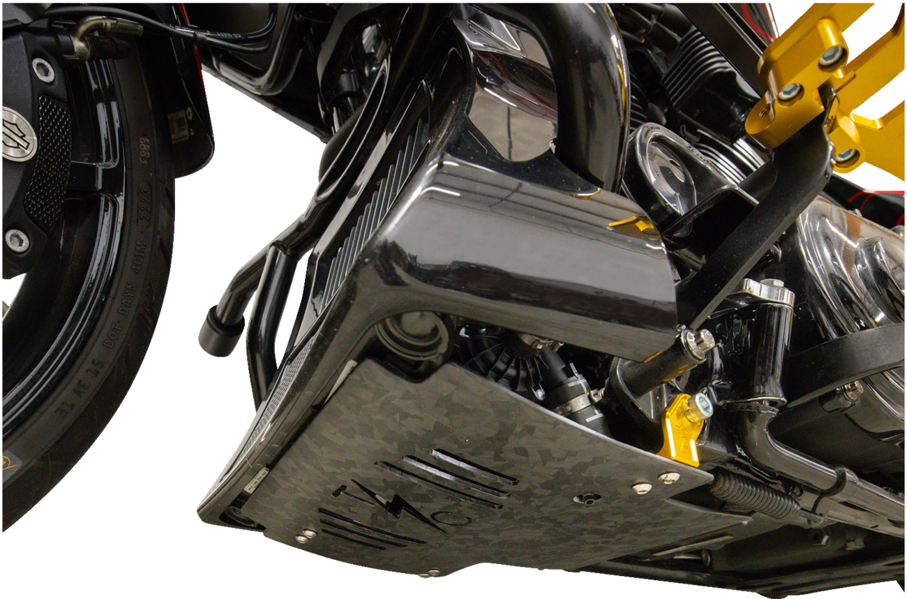Thrashin Carbon Fiber Forged Gold Skid Plate fits 2023-2025 Harley Touring FLHX