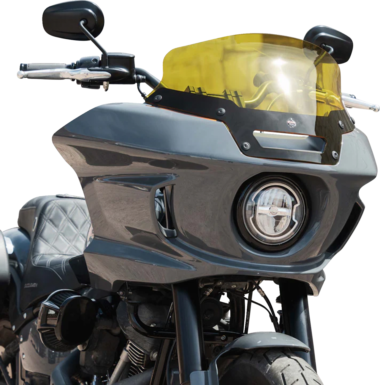 Klock Werks Kolor Flare 6" Yellow Windshield 2022-2024 Harley Softail Low Rider