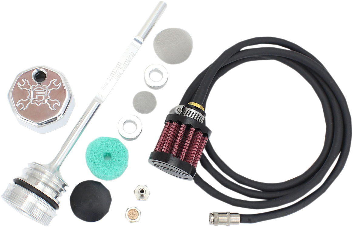 Feuling Chrome Vented Oil Dipstick Kit 2017-2024 Harley Touring FLHR FLTRU FLTRX