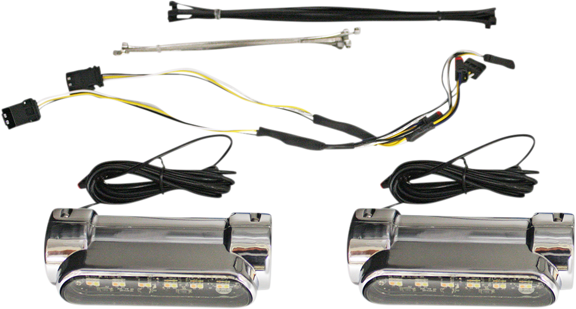 Custom Dynamics Chrome Engine Guard LED Lights 2014-2024 Harley Touring Models