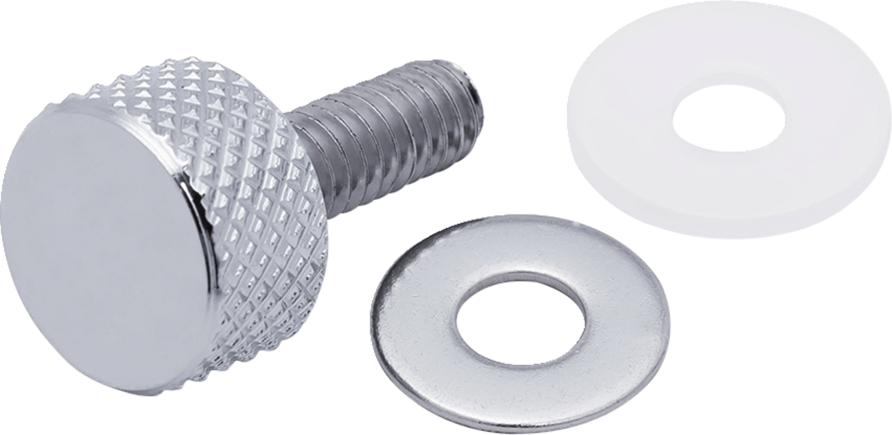 Ciro 1/4"-20 x 3/4" Chrome Seat Thumbscrew for 1996-2026 Harley Davidson Models