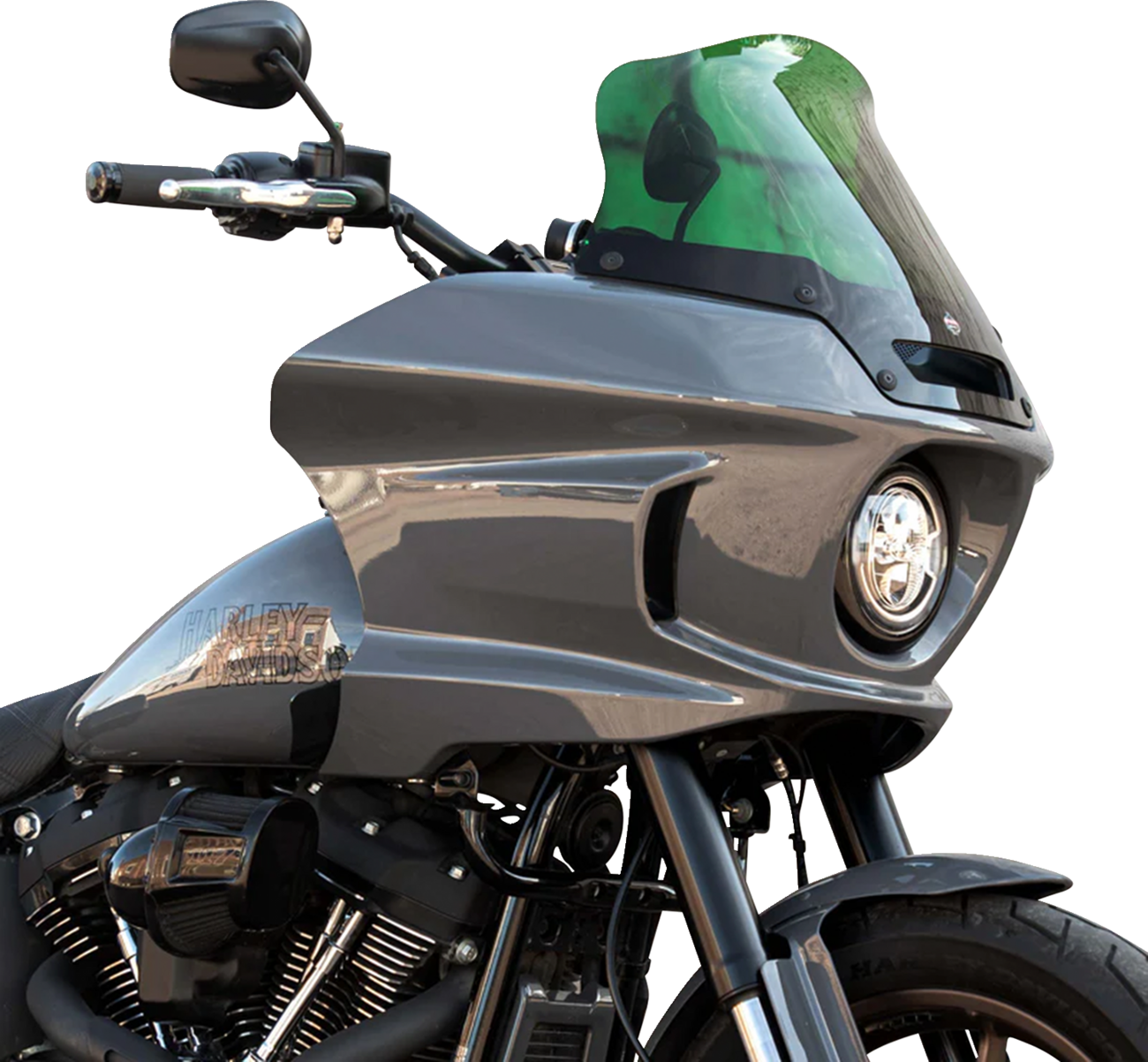 Klock Werks Kolor Flare 8" Green Windshield 2022-2024 Harley Softail Low Rider