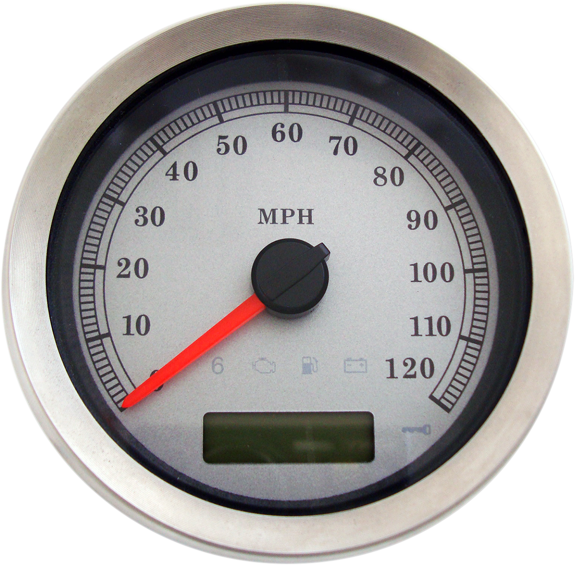 Drag Specialties White 4" Electronic Speedo for 04-13 Harley Touring Softail XL