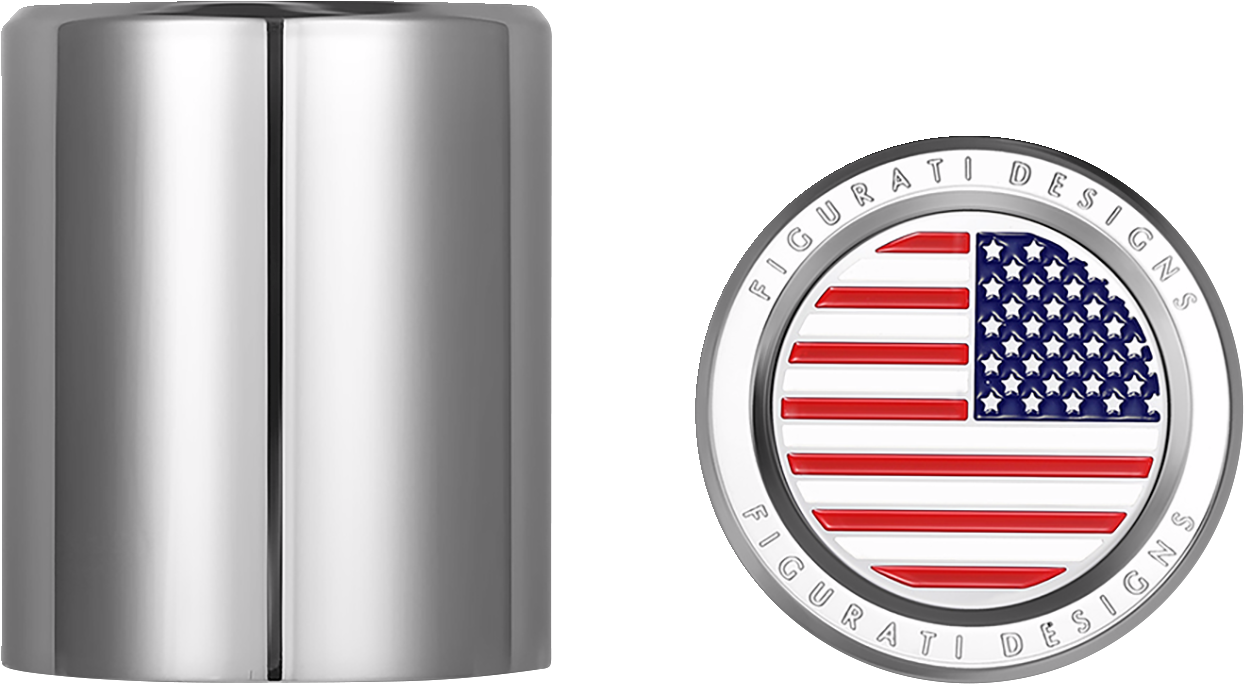 Figurati Designs American Flag Short Magnetic Docking Hardware Covers for Harley