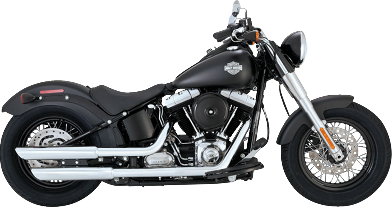 Vance & Hines Twin Slash 3" PCX Chrome Mufflers fits 2010-2017 Harley Softail