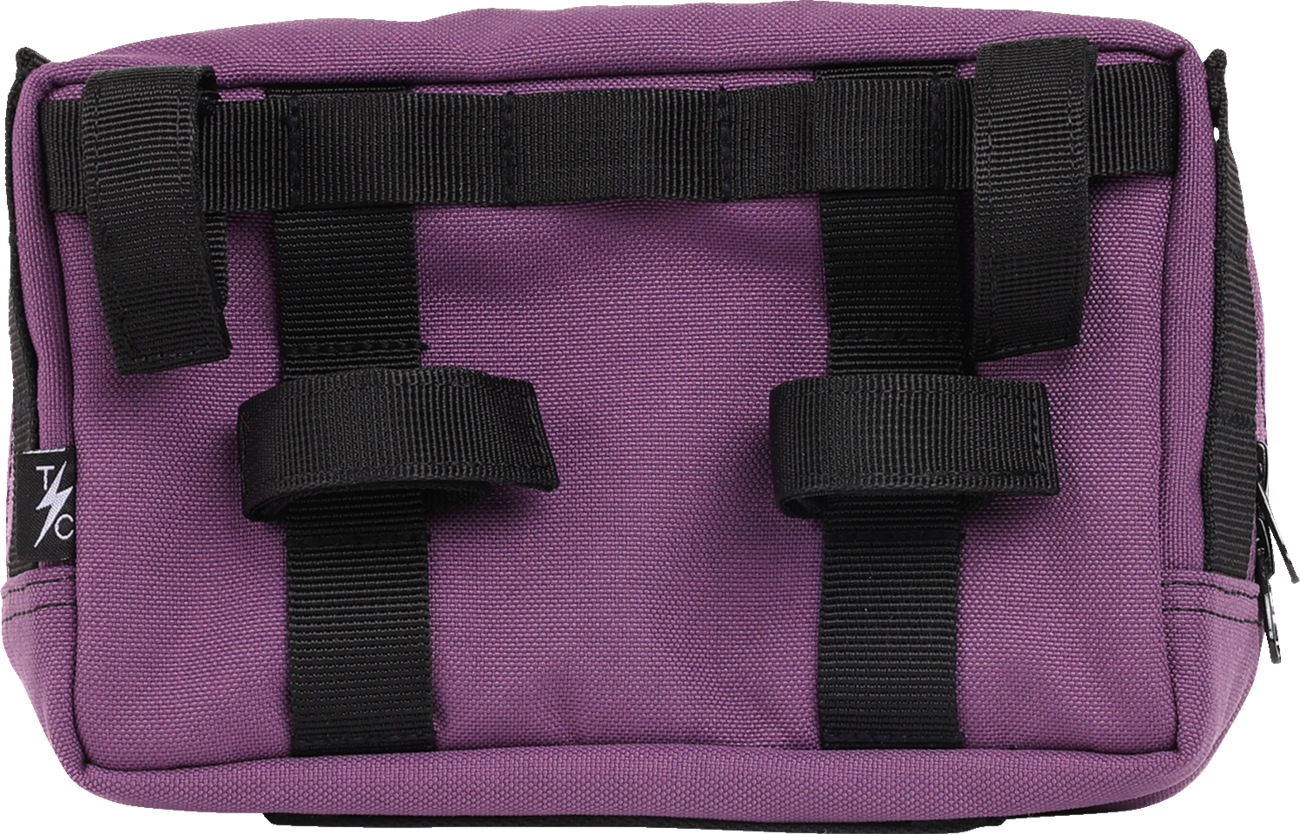 Thrashin Supply Purple Motorcycle Handlebar Storage Bag Plus for Harley THB-0027