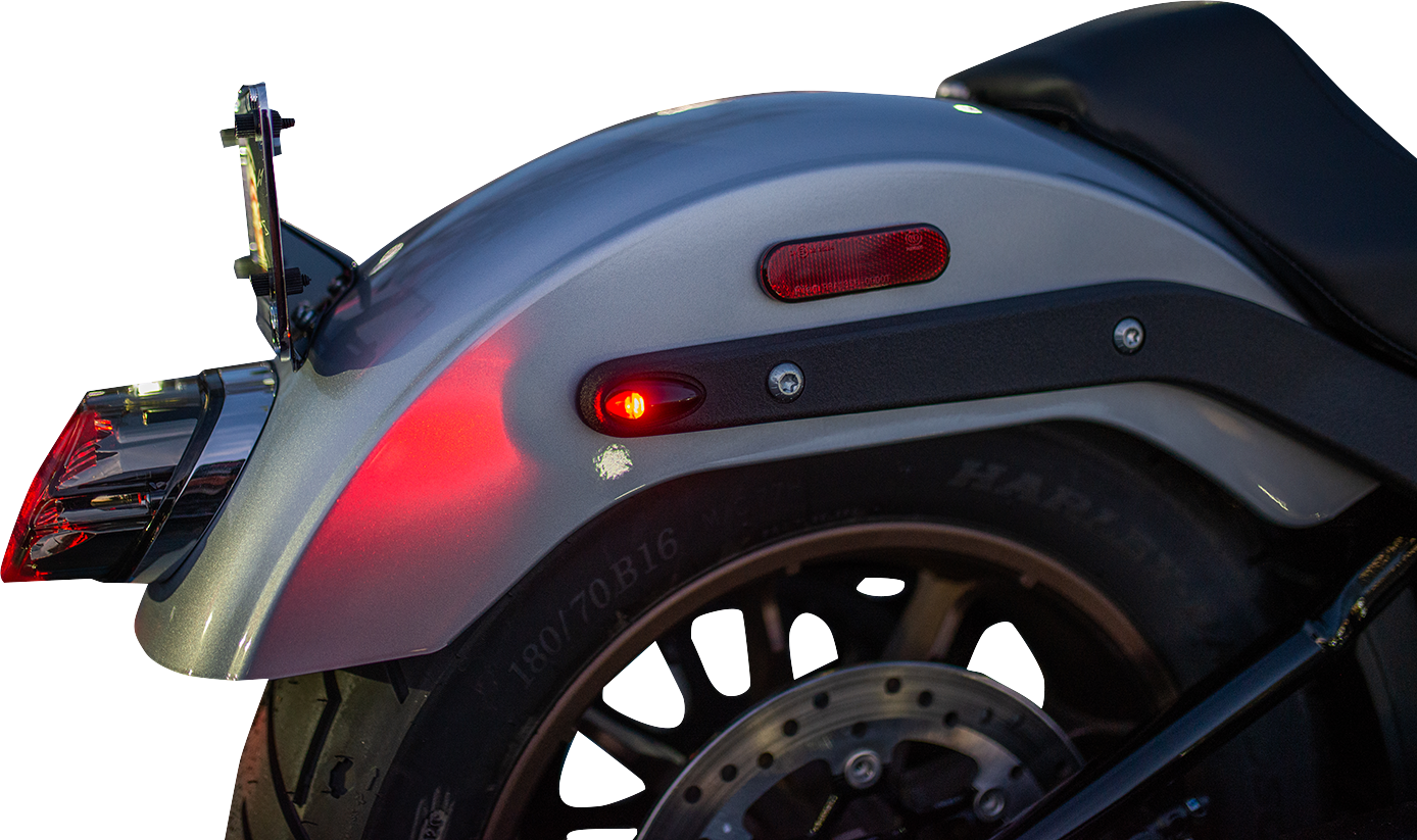 Kodlin 3-1 Black Mini Fender Strut Indicator Lights for 2018-24 Harley Softail