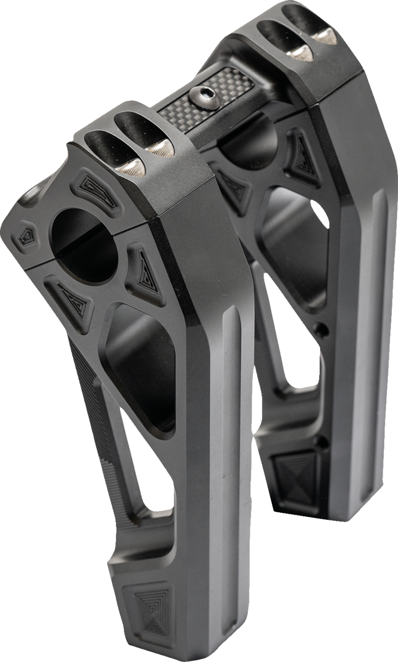Kodlin Fastback Black 6" Straight Motorcycle Handlebar Risers for Harley K55129