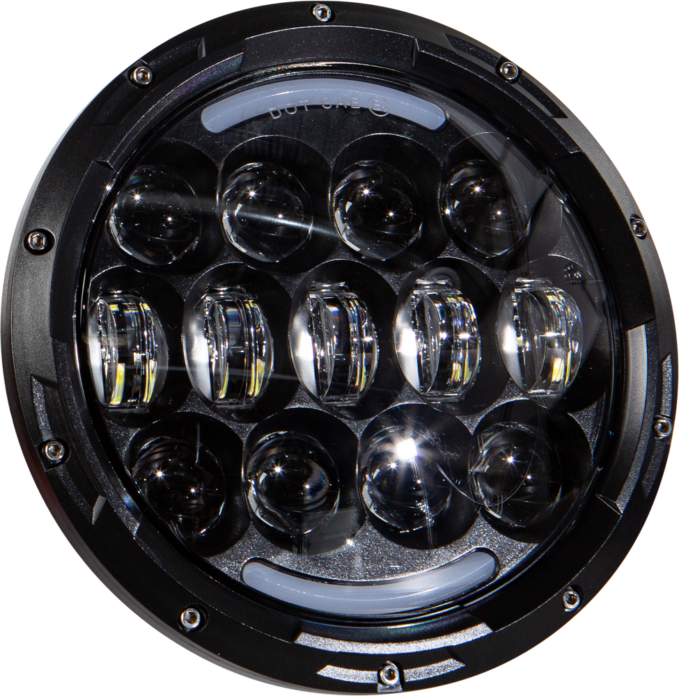 Harddrive 7" White Angel 105W Universal LED Motorcycle Headlight Harley Davidson