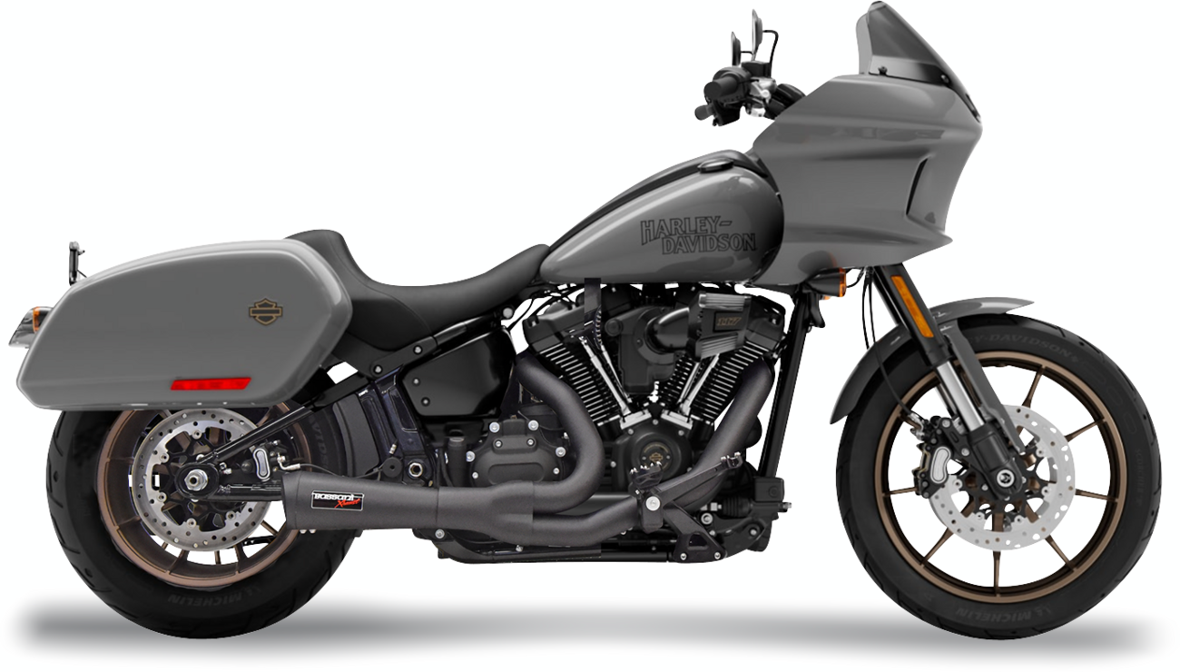 Bassani Ripper Black Short 2-1 Exhaust System fits 2018-2023 Harley Softail M8