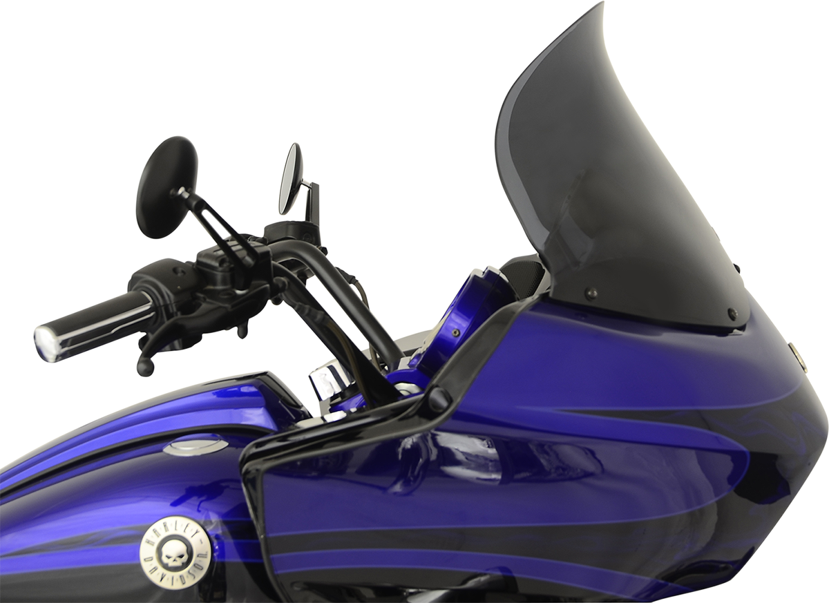Klock Werks Flare 14" Dark Smoke Windshield for 1998-2013 Harley Road Glide FLTR