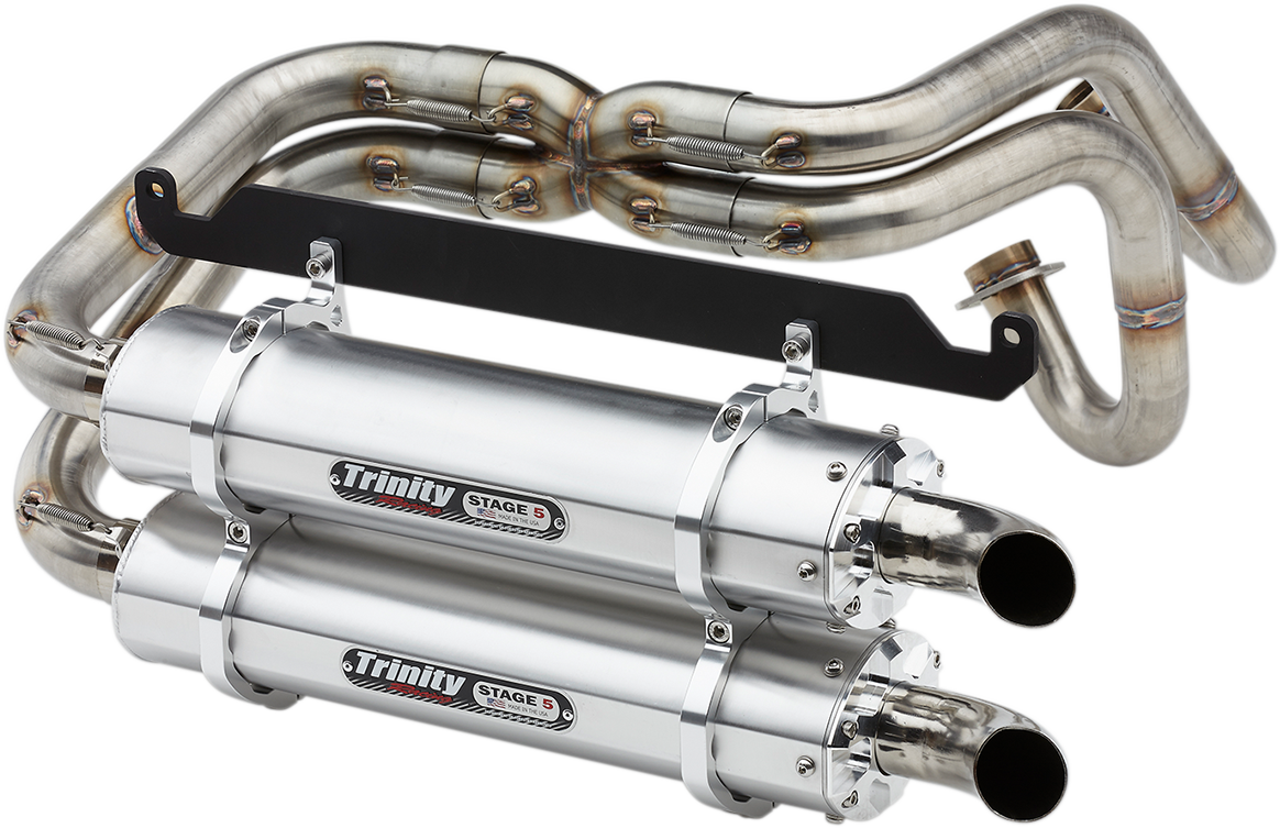 Trinity Racing Stage 5 Brushed Side by Side Exhaust 2019-2022 Honda Talon 1000X
