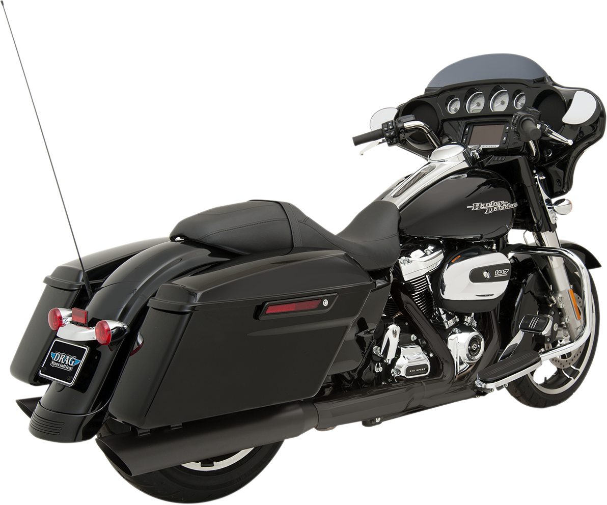 Drag Specialties Black 4'' Exhaust Slip On Mufflers for 2017-2022 Harley Touring