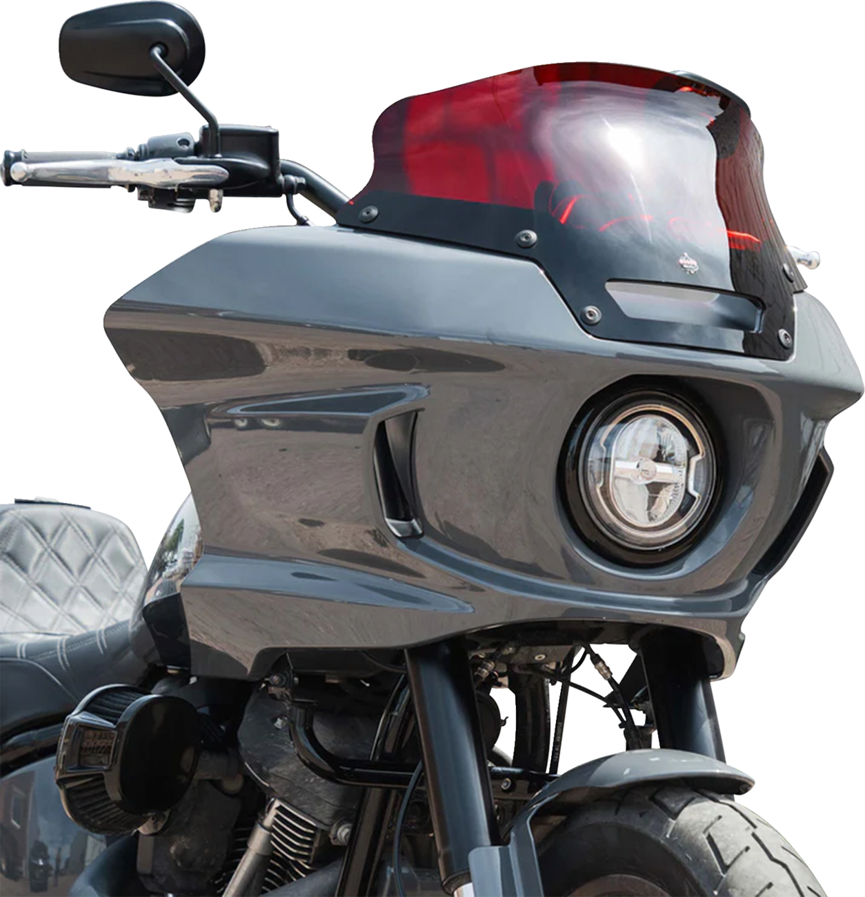 Klock Werks Kolor Flare 6" Red Windshield for 2022-2024 Harley Softail Low Rider