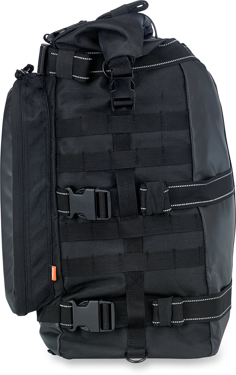 Biltwell Textile Black Exfil-80 Rear Motorcycle Rack Bag for Harley Davidson