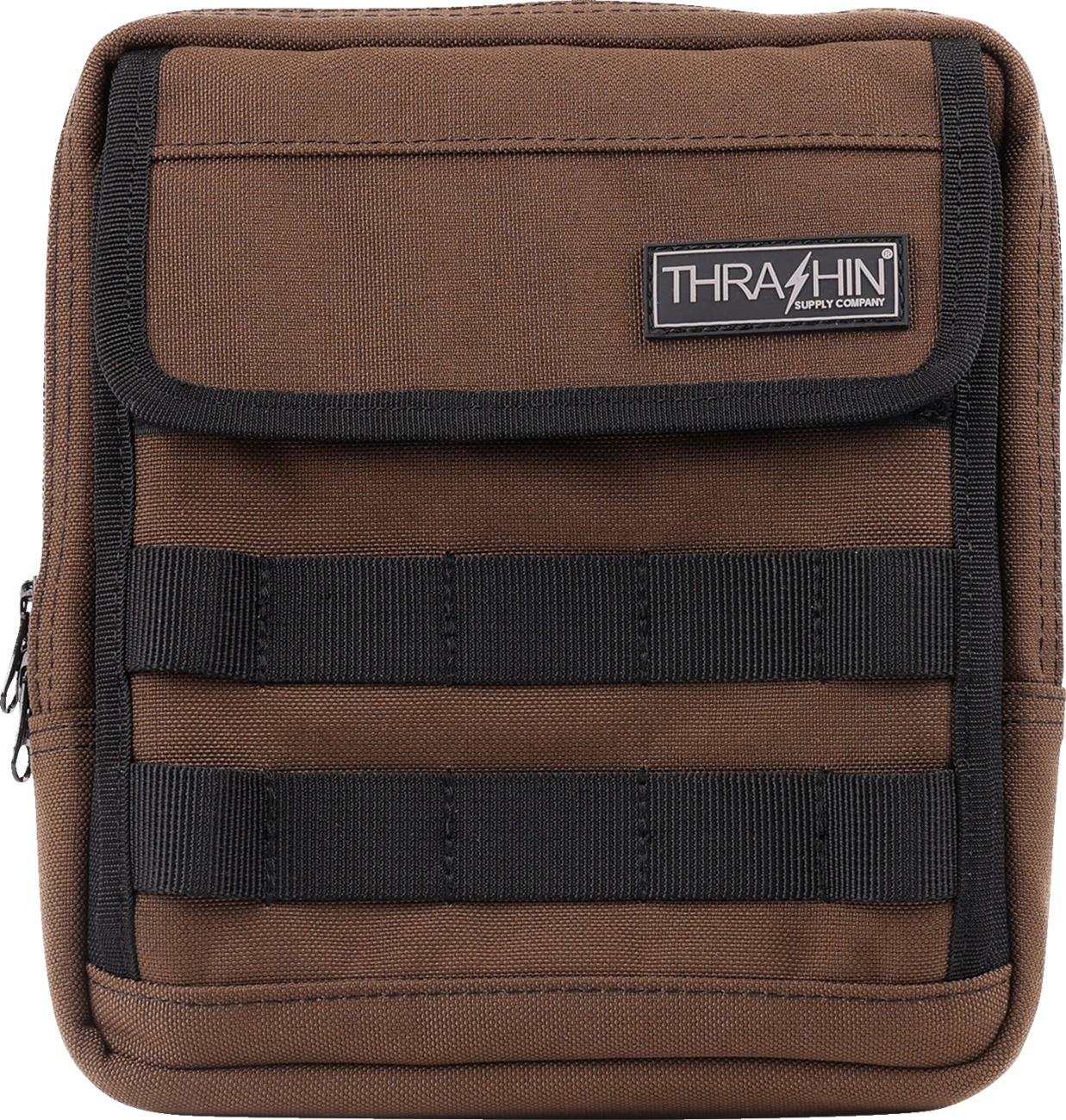 Thrashin Supply Brown Motorcycle Handlebar Storage Bag Slim for Harley THB-0032