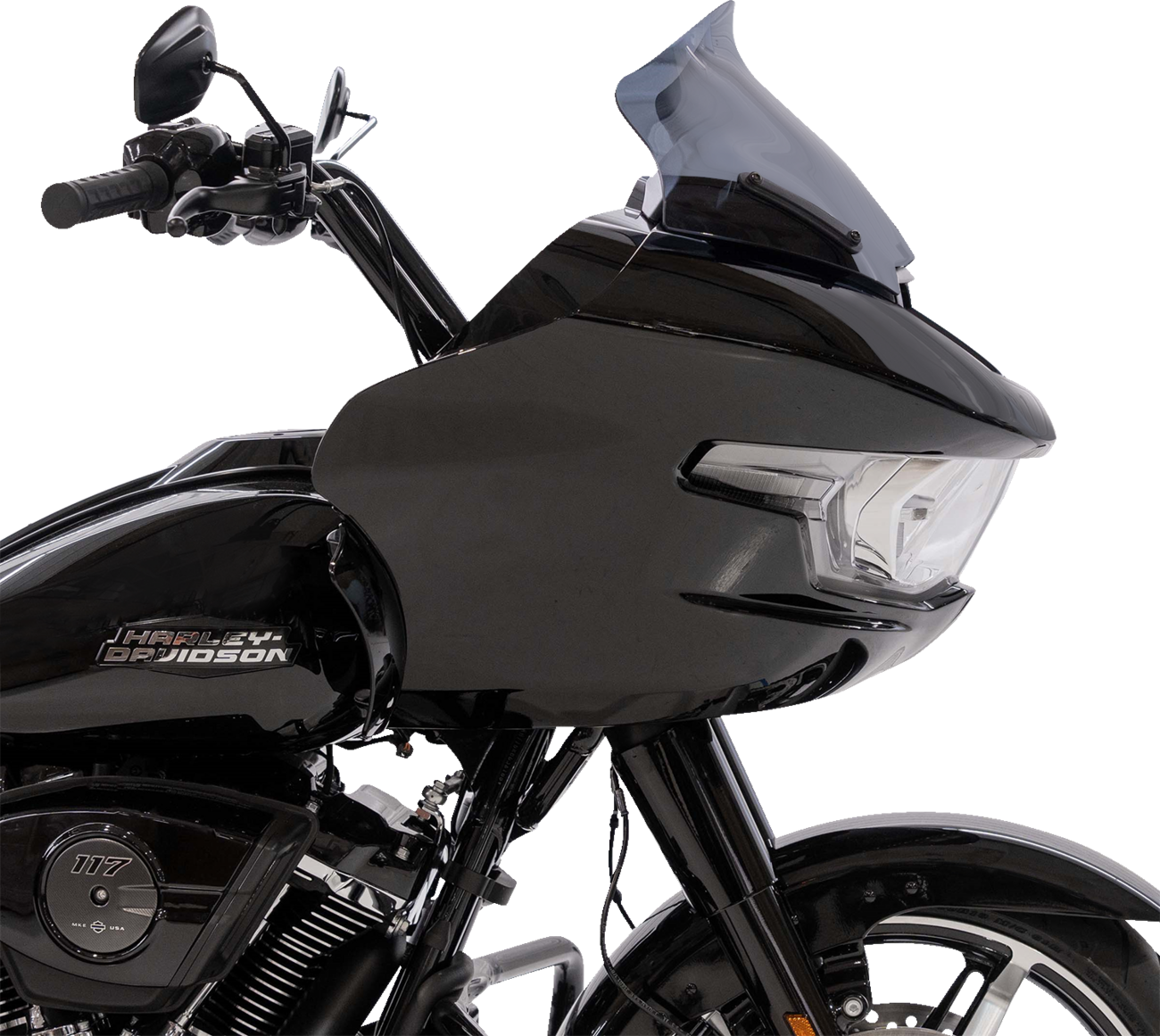 Klock Werks Sport Flare 11" Dark Smoke Windshield for 2023-25 Harley Road Glide