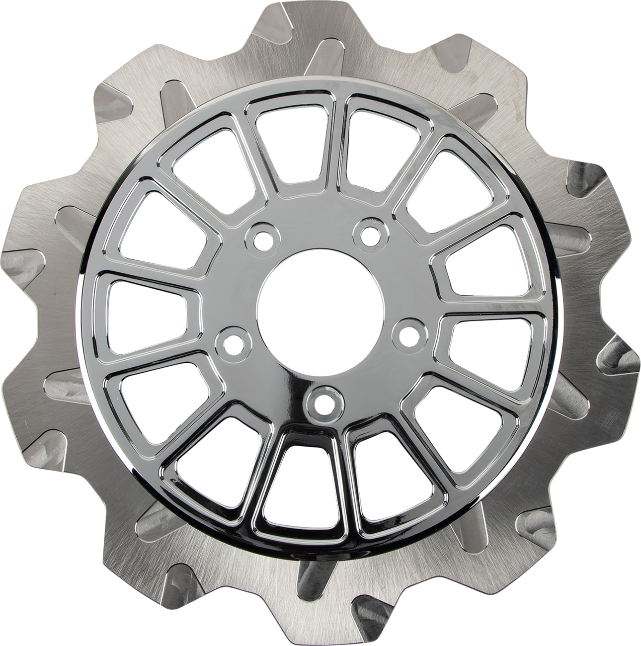 Lyndall Racing Crown Cut 13 Spoke Front Brake Rotor for 2000-14 Harley Davidson