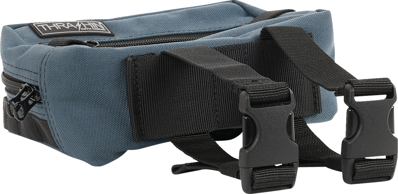 Thrashin Supply Blue Motorcycle Handlebar Storage Bag Harley Davidson THB-0023