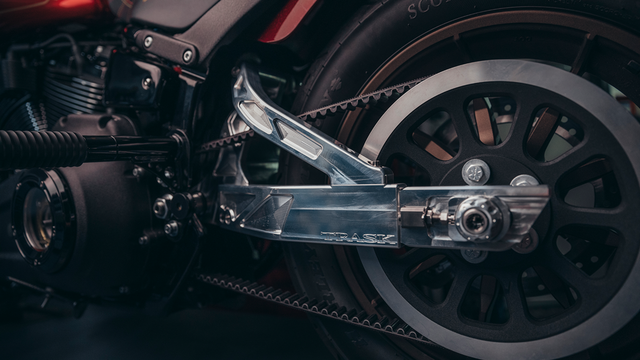 Trask Assault Raw Billet Aluminum Rear Swingarm fits 2018-2024 Harley Softail