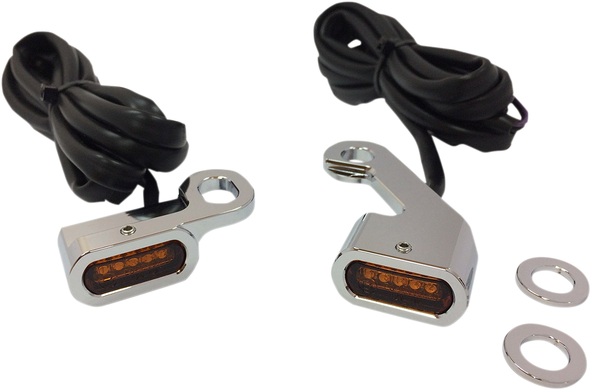 Drag Specialties LED Handlebar Marker Lights 2009-2023 Harley Softail Touring