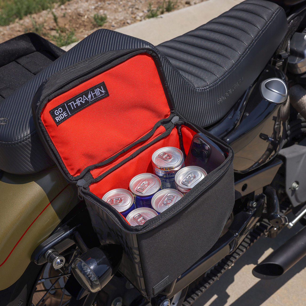 Thrashin 8L Mini Essential Rear Storage Saddlebags for Harley Davidson TSB-0019