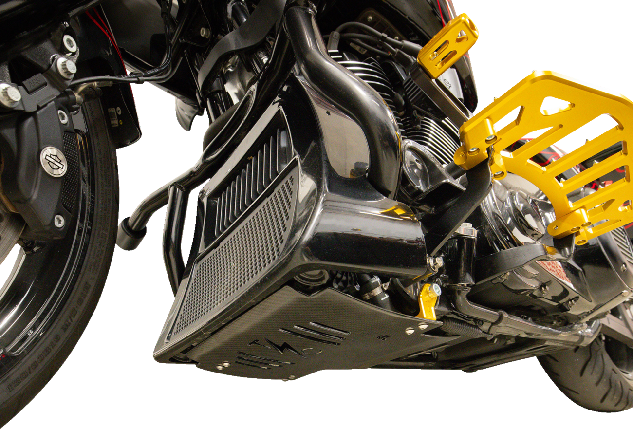 Thrashin Carbon Fiber Gold Skid Plate fits 2023-2025 Harley Street Road Glide
