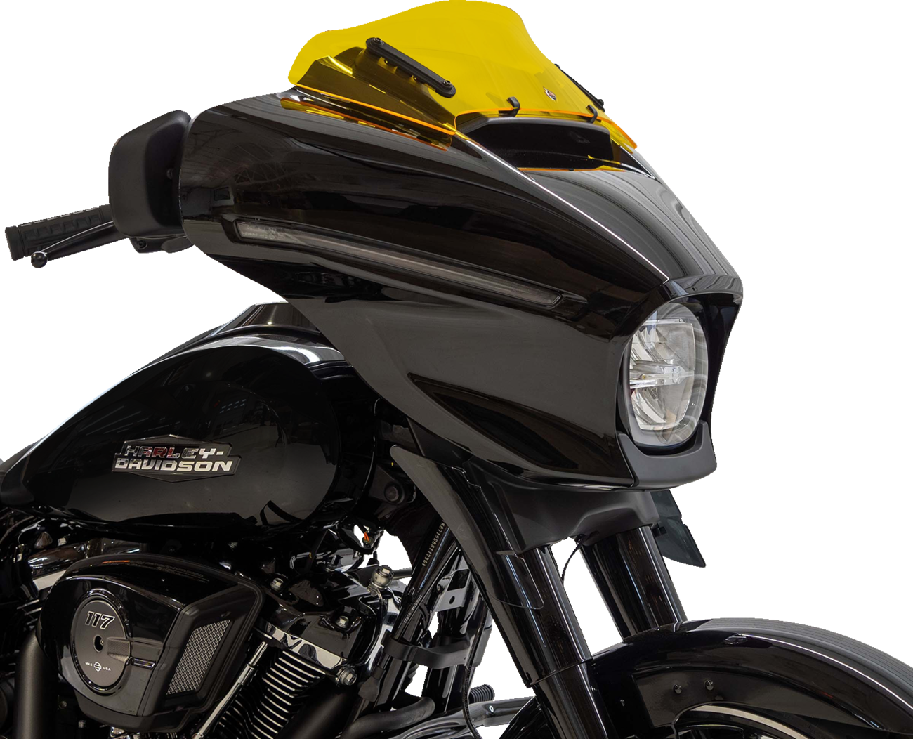 Klock Werks Kolor Flare 6.5" Yellow Windshield for 2023-2025 Harley Street Glide