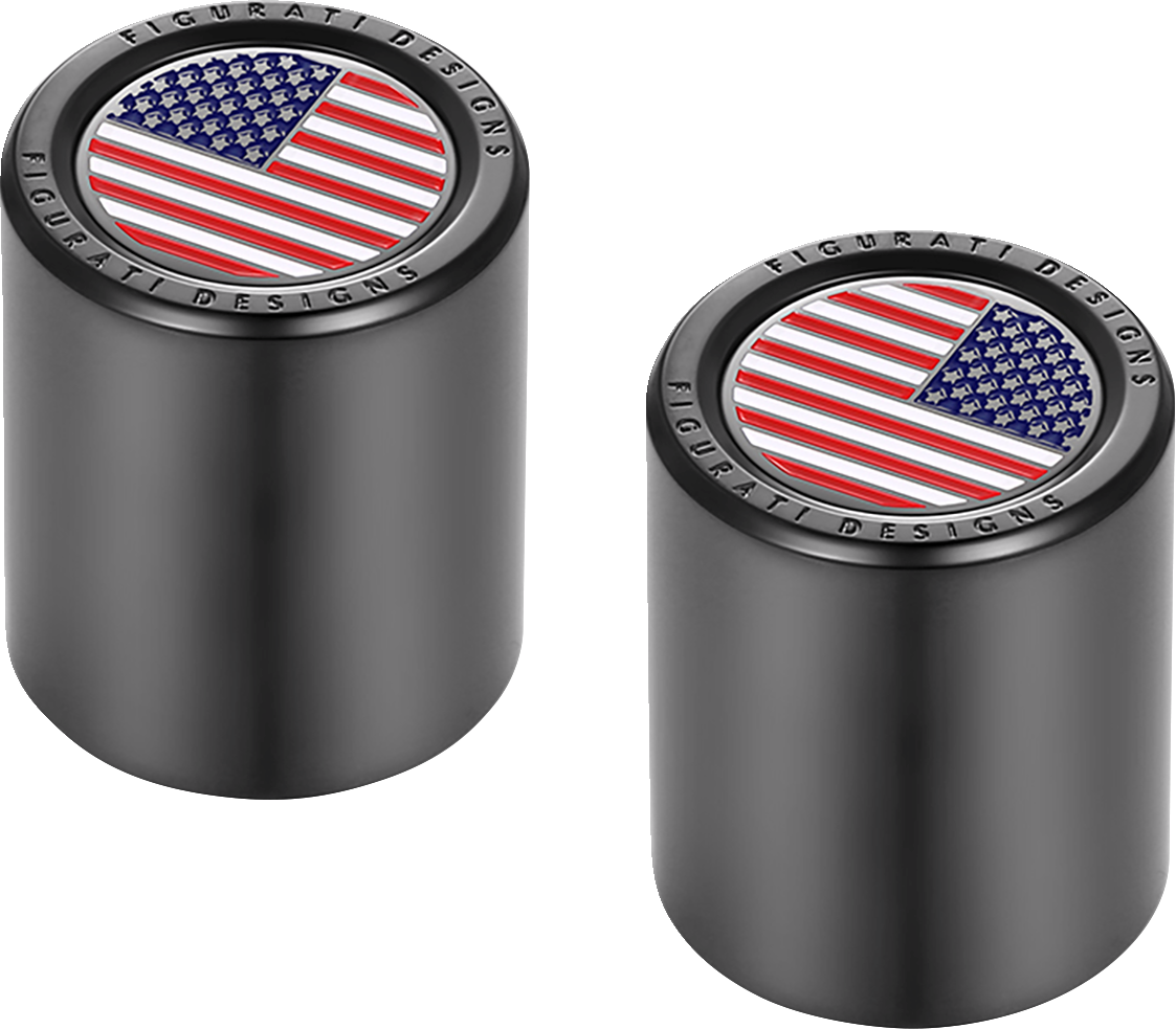 Figurati Designs American Flag Short Magnetic Docking Hardware Covers for Harley