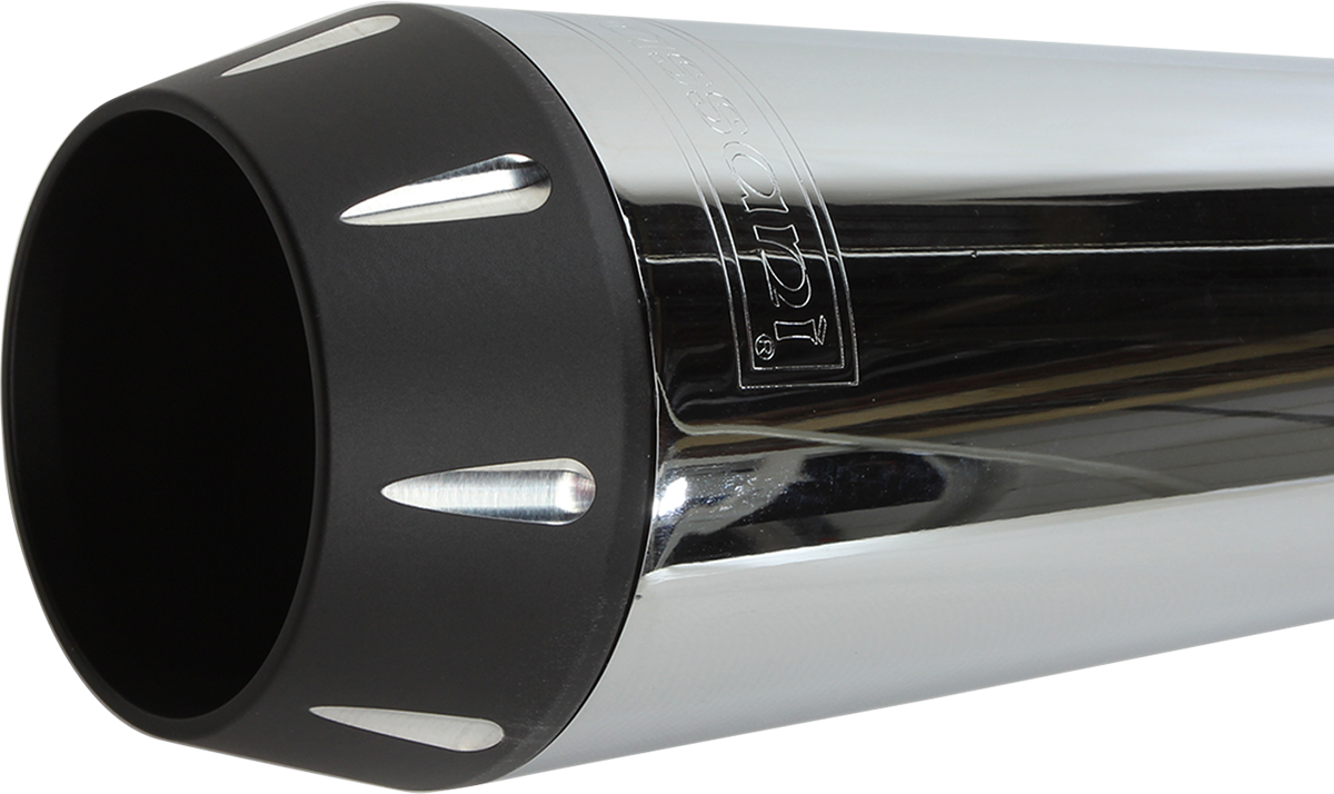 Bassani 2-1 Megaphone Chrome 4" Road Rage Exhaust 1991-2005 Harley Dyna Models