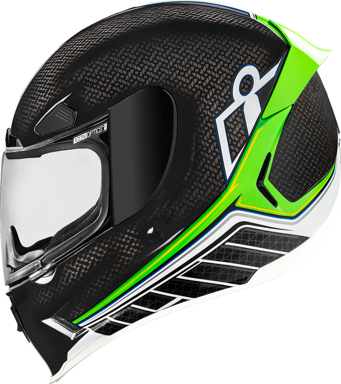 Icon Airframe Pro Green Carbon Hyperstrike Full Face Adult Motorcycle Helmet