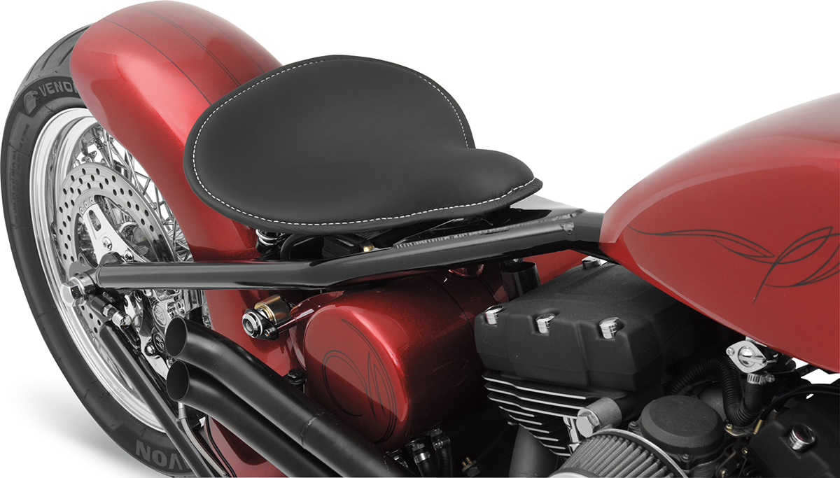 Drag Specialties Large Low-Profile Spring Solo Motorcycle Seat for Harley