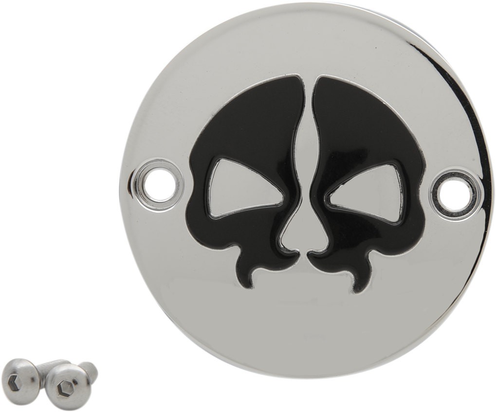 Drag Specialties Split Skull Timing Points Cover for 2017-25 Harley Davidson M8
