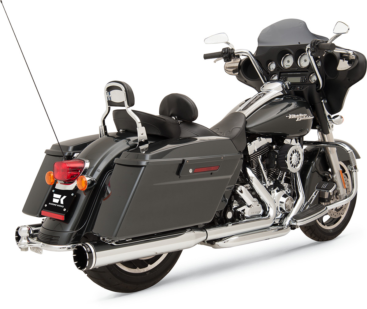 Khrome Werks Dominator 2-2 Cross Under Exhaust for 2009-2016 Harley Touring